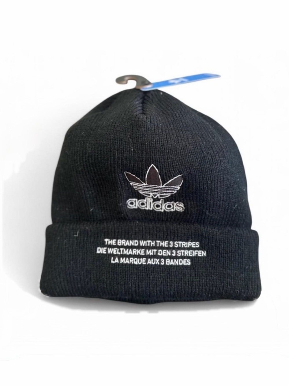 NWT Men’s Black Adidas Beanie with Embroidered Logo